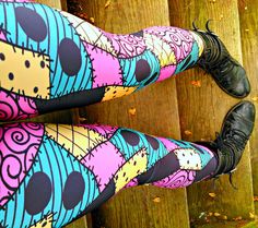 Sally Leggings, Christmas Outfit Women, Sally Stitches, Diy Christmas Outfit, Gym Items, Nightmare Before Christmas Wedding, Nightmare Before Christmas Sally, Gothic Leggings, High Waist Sports Leggings