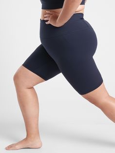 FOR: Yoga or studio practice FEEL: Powervita™ fabric is buttery soft with support that feels like a gentle hug FAVE: Unpinchable three-layer waistband with mesh inner lining streamlines and supports Back drop-in pocket to stash your essentials No i Classic Bikes, Three Layer, Bike Shorts, Girls Shopping, High Rise, Mesh, Yoga, Plus Size