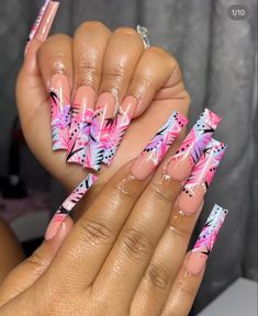 Freaknik Party, Vacation Nail Ideas, Type Nails, Concert Nails, Stilleto Nails Designs, Nail Acrylic