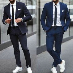 Suits And Sneakers, Mens Casual Suits, Stylish Mens Suits, Black Suit Men, Blue Suit Men, Suits Men Business, Formal Men Outfit, Mens Fashion Blazer, Mens Casual Outfits Summer