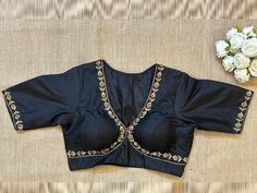 Buy black v-neck saree blouse online in USA with embroidery. Elevate your saree style with exquisite readymade saree blouses, embroidered saree blouses, Banarasi sari blouse, designer saree blouse, choli-cut blouses, corset blouses from Pure Elegance Indian fashion store in USA.-front Designer V-neck Choli With Resham Embroidery, Festive V-neck Blouse With Resham Embroidery, Semi-stitched Embroidered V-neck Blouse Piece, Bollywood Style Embroidered V-neck Set, Festive Designer V-neck Blouse, Diwali Embroidered V-neck Blouse Piece, Anarkali Saree With Resham Embroidery, Anarkali Saree With V-neck And Resham Embroidery, Bollywood Style V-neck Top With Resham Embroidery