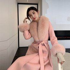 Product information:Material:Woolen clothStyle:Korean versionColour:WHITE,PINKSize Information:Size: M/L/XL/XXL Size Lenght Bust waist Sleeve M 105 96 88 57 L 106 100 92 58 XL 107 104 96 59 UNIT:CM Note:1. Asian sizes are 1 to 2 sizes smaller than European and American people. Choose the larger size if your size between two sizes. Please allow 2-3cm differences due to manual measurement.2. Please check the size chart carefully before you buy the item, if you don't know how to choose size, please Scarf Cuff, Collar Scarf, Hippie Top, Long Faux Fur Coat, Winter Fur Coats, Designer Coats, Spring Coat, Style Coat, Woolen Coat