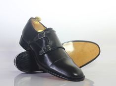 Handmade Black Cap Toe Double Monk Leather Shoes For Men's     Brand Leather Edges  Running Size USA Size   Features Handmade Hand Stitched  Material Leather   Leather Sole  Color  Black  Interior Soft Leather Lining  Pattern Solid Dress Shoes  Product Line Made In Pakistan  Style Dress Stylish L... Monk Strap Shoes Men, Lining Pattern, Double Monk Strap Shoes, Quality Leather Boots, Cap Toe Shoes, Br Style, Double Monk Strap, Custom Design Shoes, Dress Stylish