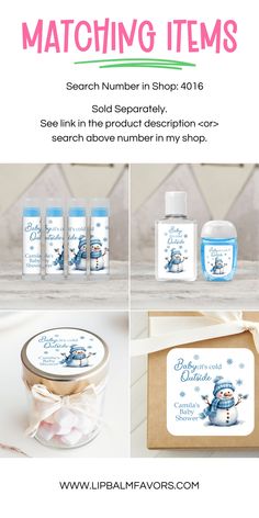 some items are shown with the words matching items on them, including soaps and lotion