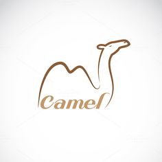 camel logo with the word camel on it's back and its head tilted to the side