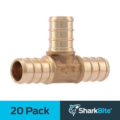 The SharkBite PEX barb fitting is an easy to install, low cost solution to connect PEX tubing. SharkBite PEX barb fittings are compatible for potable water distribution and hydronic heating applications. These PEX fittings may be used with the stainless steel clamping system or the copper crimp ring system (both sold separately) the SharkBite PEX barb fitting range offers a wide variety of fittings, manifolds, valves, clamp rings, crimp rings and tools in various sizes to help complete your next plumbing project. SharkBite 1/2-in PEX Crimp Brass Tee (20-Pack) Stainless Steel in Bronze | UC362LFZ20 Pex Tubing Projects, Hydronic Heating Systems, Pex Tubing, Pex Pipe, Hydronic Heating, French Drain, Potable Water, Rough Plumbing, Plumbing Fittings