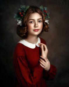 Fine Art Christmas Portraits, Art Portraits, 2023 Christmas, Christmas Photoshoot, Portrait Girl, Christmas 2024