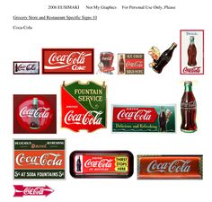 an advertisement for coca - cola is shown in red and green