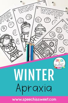 These Winter themed Apraxia activities address 8 different syllable patterns such as CV, VC, and CVC. These pages are designed to be used with children with childhood apraxia of speech, but can also be used for phonology therapy! | Speech is Sweet Apraxia Activities, Apraxia Of Speech, Childhood Apraxia Of Speech, Bingo Dauber, Bingo Chips, Speech Activities