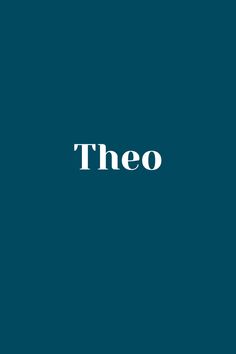 the word thoo is written in white on a blue background