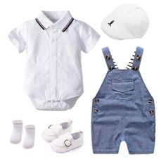 Boys' Outfits & Sets - Momorii Denim Dungaree Outfit, Denim Dungarees Outfit, Birthday Dress White, Dungarees Outfit, Kids Birthday Dresses, Dungaree Outfit, Denim Dungaree, Overalls Shorts, Stylish Alphabets