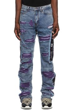 Purple Denim Jeans For Streetwear, Purple Straight Leg Jeans For Streetwear, Straight Leg Purple Jeans For Streetwear, Purple Denim Bottoms For Streetwear, Street Style Outfits Men, Outfits Men, Creature Concept, Blue Violet, Accessories For Men