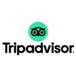 the tripadvisor logo is shown in black and green on a white background