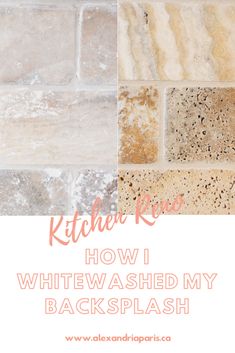 the words kitchen keys how i whitewashed my backsplash