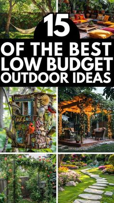 the best low budget outdoor ideas for small gardens and backyards that are easy to build