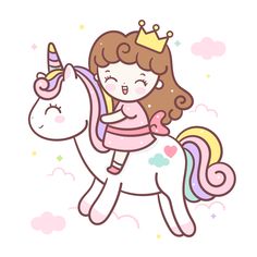 Girly Doodles, Pastel Images, Princess Vector, Fairy Kawaii, Animals Background, Angel Cartoon, Unicorn Backgrounds, Pony Cartoon, Unicorn Vector