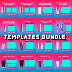 the ultimate set of templates bundle for photoshopped with text overlaying