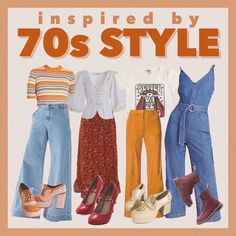 70 Outfits 70s Fashion, 70s Lookbook, Retro Outfit Ideas, 70s Outfits Aesthetic, 70s Aesthetic Fashion, Retro 70s Fashion, Retro Vintage Outfits, 70s Outfits Ideas, 70's Aesthetic