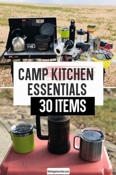 camping kitchen essentials for 30 items