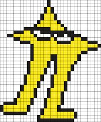 a yellow and black cross stitch pattern