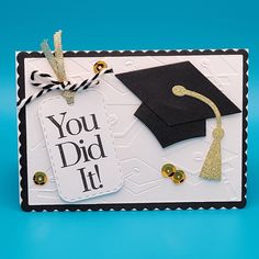 a graduation card that says you did it with a graduate's cap and tassel