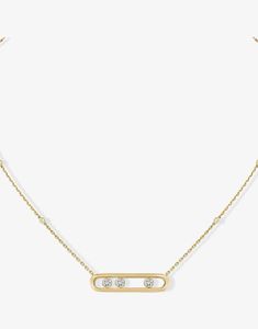 MESSIKA JEWELRYFINE JEWELNECKLACE O YLWGOLD Move Diamond Necklace Gold Diamond Necklace, Tan Skin, Left Behind, The Pretty, Brilliant Cut Diamond, Luxury Jewelry, Gold Diamond, Arrow Necklace, Diamond Necklace