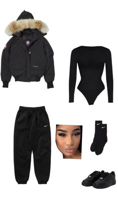 Baddie Outfits Tracksuit, Black Joggers Outfit, Gang Style, Zara Drip, Teen Swag Outfits, Mode Zara, Streetwear Fits