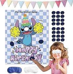 Lilo and Stitch Birthday Party Games Decorations for Kids, Pin The Nose on The Stitch Birthday Games for Boys Girls, Stitch Birthday Party Supplies Favors Lilo And Stitch Birthday Party Games, Stitch Party Games, Stitch Sleepover, Lilo And Stitch Games, Stitch Birthday Party Decorations, Stitch Party Ideas, Creepy Halloween Desserts