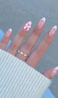 Pink White Nails, Cute Pink Nails, Light Pink Nails, Cute Simple Nails, Summery Nails, Minimalist Nails