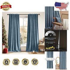 ad eBay - Elegant Velvet Thermal Insulated Soundproof Curtains - 63" Length, 2 Panels - Buy Now, click the link (eBay)