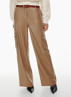 High Waisted Cargo Pants, Everyday Luxuries, Cargo Pant, Winter 2023, High Leg, Leather Care, Long Pants, Welt Pocket, Welt Pockets