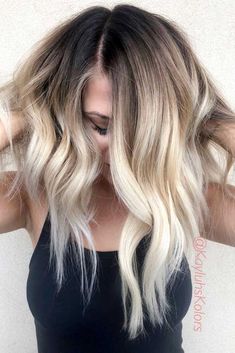 Blonde Ombre Short Hair, Brown To Blonde Ombre, Blond Ombre, Asymmetrical Haircut, Chignon Bun, Short Ombre Hair, Blond Balayage, Cool Blonde Hair