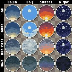 an image of the different planets that are in pixel art, with text overlaying them