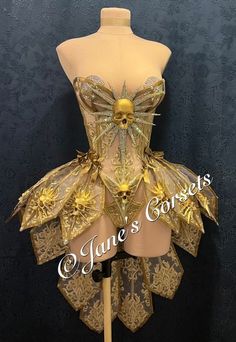 Gold Louis Corset Outfit - Etsy Amazon Online Shopping, Corset Outfit, Preformance Outfits, Salem Ma, Looks Party, Glamour Dress, Fashion Design Drawings