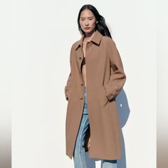 Zara Oversized Caramel Colored Coat Classic Spring Outerwear For Daywear, Neutral Outerwear For Fall Daywear, Classic Zara Outerwear For Everyday Wear, Fall Outerwear With Hidden Button Closure For Daywear, Classic Everyday Zara Outerwear, Classic Everyday Outerwear By Zara, Zara Classic Everyday Outerwear, Classic Spring Outerwear For Work, Classic Spring Workwear Outerwear