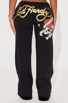 Available In Black. Wide Leg Pant Drawstrings Pockets Ed Hardy Graphic Front And Back Screen Pair Back To "Love Kills Ed Hardy Zip Front Hoodie" Disclaimer: Due To The Printing Process A Difference In Saturation May Occur. Each Garment Is Unique. 55% Cotton 45% Polyester Imported | Love Kills Ed Hardy Pant in Black size Small by Fashion Nova Black Wide Leg Pant, Faux Leather Pant, Love Kills, Leather Pant, On My Own, Wide Leg Pant, Cute Everyday Outfits, Faux Leather Pants, Ed Hardy