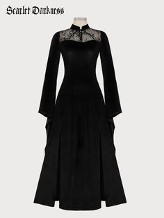 Big promotion for you when buying Victorian Gothic Stand Collar Lace Velvet Slit Dress today. One of the best selling dress,Black,Steampunk,news in the market. Limited number of products. Hurry up! Black Steampunk, Colonial Dress, Victorian Gothic Style, Magic Dress, Handkerchief Hem Dress, Big Promotion, Faux Leather Dress, Velvet Lace, Swimsuit Dress