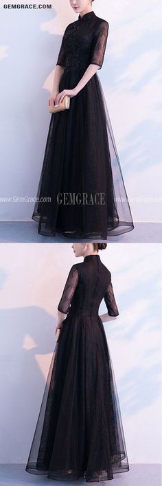 10% off now|Free shipping world-wide. Long Black Formal Tulle Evening Dress With Collar at GemGrace. Click to learn our pro custom-made service for wedding dress, formal dress. View #EveningDresses for more ideas. Black A-line Tulle Evening Dress, Black Tulle A-line Evening Dress, Formal A-line Tulle Evening Dress, Fitted Black Tulle Evening Dress, Black Fitted Tulle Evening Dress, Black Tulle Dress For Formal Occasion, Black Tulle Floor-length Evening Dress, Black Floor-length Tulle Evening Dress, Formal Black Tulle Dress