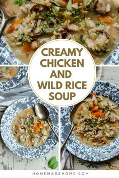 creamy chicken and wild rice soup with carrots