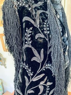 Exceptional Antique Victorian Black Velvet Embroidered Braided Mantle Cape | eBay