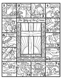 the story of jesus coloring page