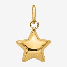 Features: Quick ShipShape: StarMetal Color: YellowPendant Length: 14mmPendant Width: 10mmMetal: 14k GoldCare: Wipe CleanCountry of Origin: Imported Star Jewellery, Gold Star Pendant, Star Jewelry, Gold Star, No Color, Star Pendant, Star Charms, Gold Stars, Charm Jewelry