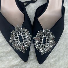 Beautiful Black Zara Pumps With Lace Up Detail And Stunning Embellishment. Definitely Could Pass As Designer: Luxury Brand Shoes Zara Pumps, Luxury Brand Shoes, Embellished Heels, Zara Shoes, Lace Up Heels, Brand Shoes, Zara Black, Luxury Brand, Shoe Brands