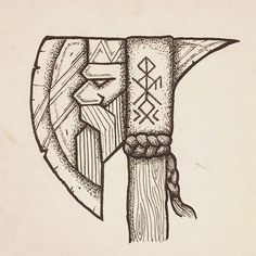 Viking Drawings, Arte Viking, Symbole Viking, Norse Tattoo, Nordic Tattoo, Viking Designs, Viking Symbols, Viking Art, Celtic Art