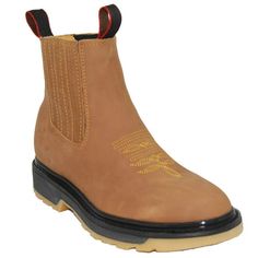 This mens genuine leather work boot offers a Double Density rubber sole, soft style toe and most importantly dependable comfort for long work days. It has an extra padded insole for a truly comfortable fit, side stretch panels for comfort and pull tabs for easy pull on. The embroidery on the vamp adds to the style of this boot. These are great boots not only for work but to wear as a casual daily boot as well. Great style and built to last. This boot is handcrafted and Made in Mexico. This boot Western Shop, Leather Work Boots, Rodeo Cowboy, Western Rodeo, Leather Short, Work Boot, Cowboy Boot, Leather Work, Mens Leather