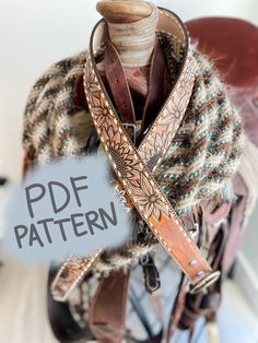 a cowboy hat with a leather belt around it and the words pdf pattern above it