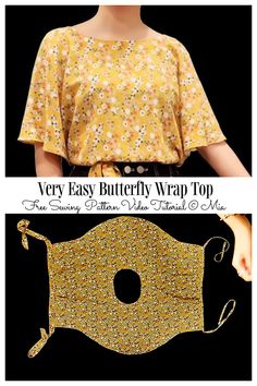 the very easy butterfly wrap top sewing pattern