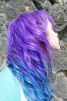 Love the colors Purple And Blue Hair, Purple Ombre Hair, Aqua Hair, Alternative Hair, Scene Hair, Rainbow Hair, Hair Envy