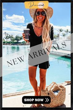 Karlidress V Neck Black Casual One-piece Romper P12863 Black V-neck Jumpsuits For Summer, Black V-neck Jumpsuits And Rompers For Summer, Black V-neck Jumpsuits And Rompers For Spring, Black V-neck Summer Jumpsuits And Rompers, Chic Black Jumpsuit For Vacation, Chic Black Jumpsuit Or Romper For Vacation, Black Summer Jumpsuit For Night Out, Chic Black Jumpsuits And Rompers For Vacation, Black Summer Jumpsuits And Rompers For Night Out