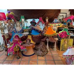 a room filled with lots of different types of hats